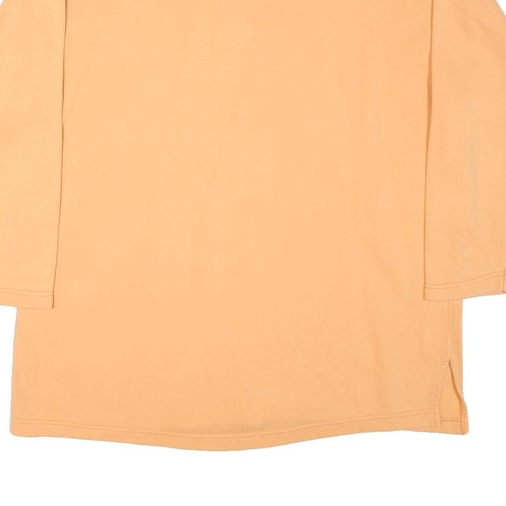 Mens Orange Sweatshirt Crew Neck L Cotton Blend Graphic Print Casual