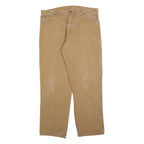 DICKIES Mens Jeans Beige Relaxed Loose Denim Medium W38 L32 Workwear Zip