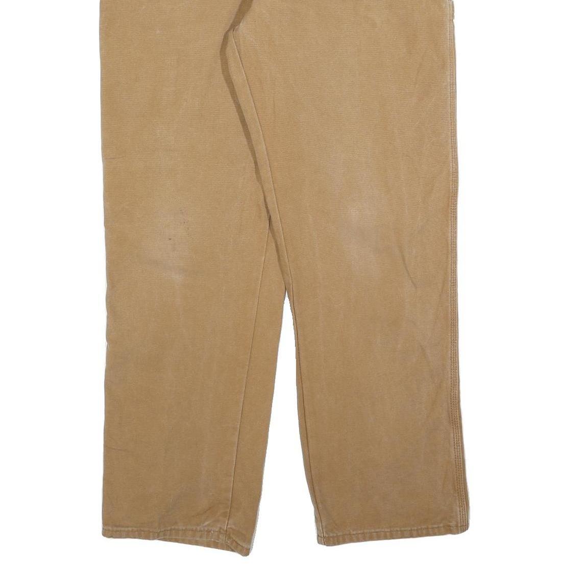 DICKIES Mens Jeans Beige Relaxed Loose Denim Medium W38 L32 Workwear Zip