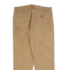 DICKIES Mens Jeans Beige Relaxed Loose Denim Medium W38 L32 Workwear Zip