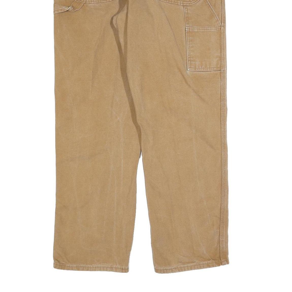 DICKIES Mens Jeans Beige Relaxed Loose Denim Medium W38 L32 Workwear Zip