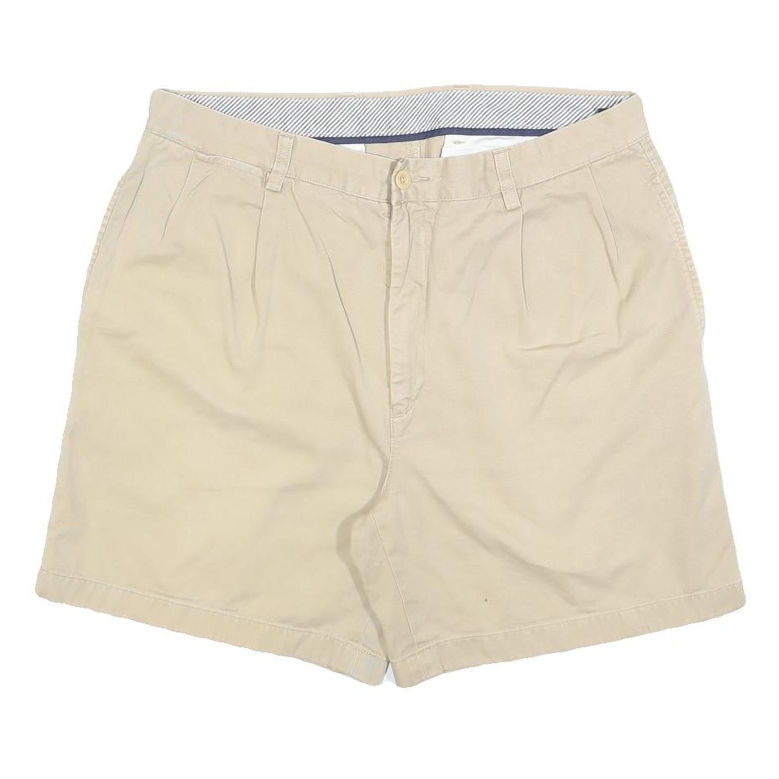 NAUTICA Mens Shorts Beige Casual Plain L W36 Cotton Blend Classic Comfort