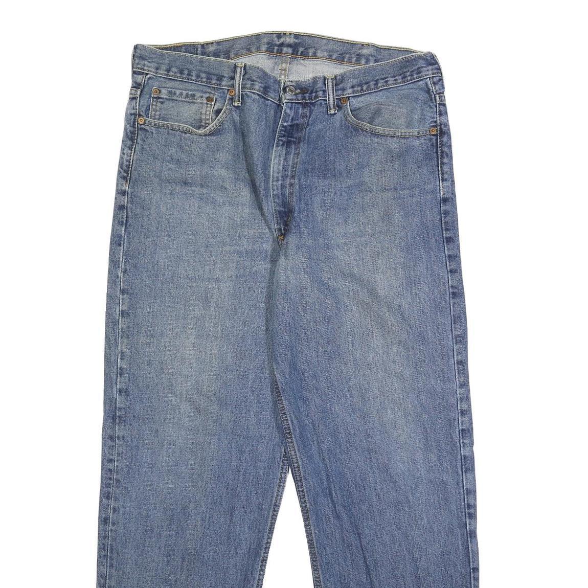 LEVI'S 550 Tapered Mens Jeans Blue Relaxed Cotton Medium W38 L32 Classic Zip