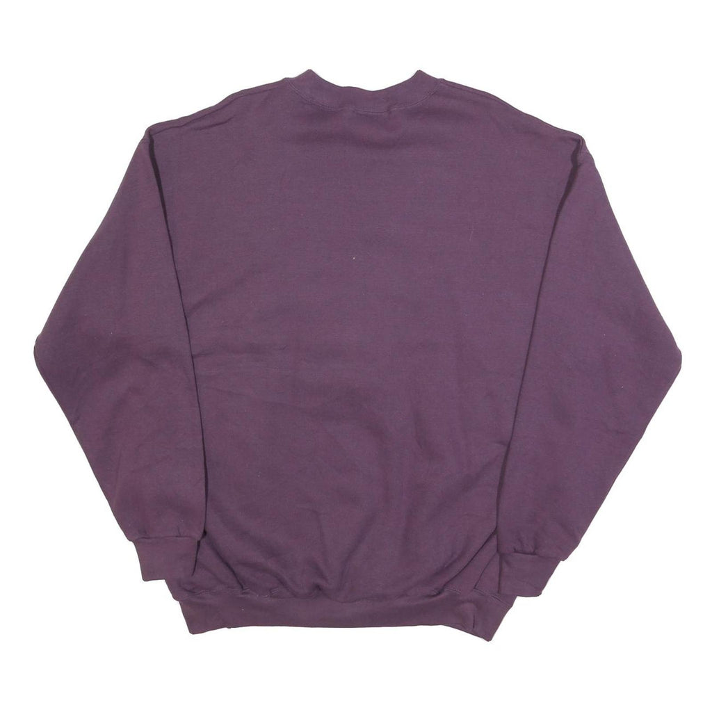 LEE Womens Purple Sweatshirt XL Cotton Blend Crew Neck Floral Print Relaxed Fit