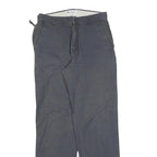 COLUMBIA Womens Regular Fit Blue Cotton Blend Straight Leg Trousers W28 L30
