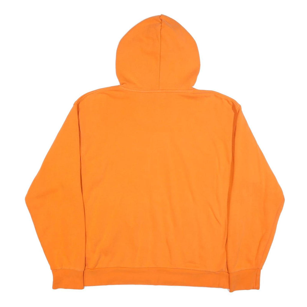 NIKE Womens Orange Cotton Blend Hoodie L Basketball Logo Pullover
