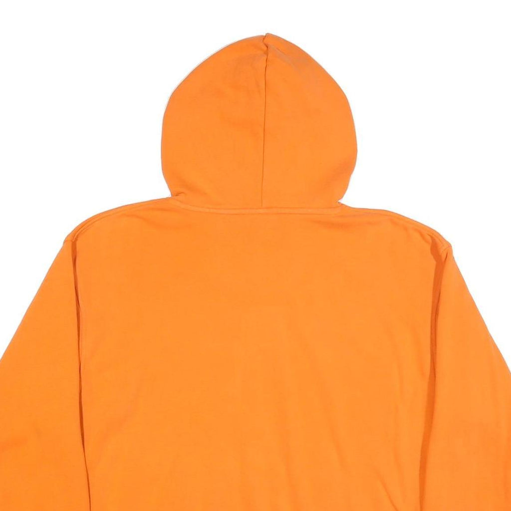 NIKE Womens Orange Cotton Blend Hoodie L Basketball Logo Pullover