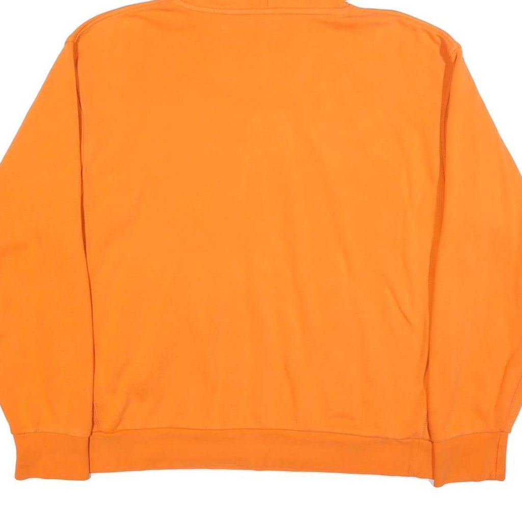NIKE Womens Orange Cotton Blend Hoodie L Basketball Logo Pullover