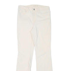 LEVI'S Womens Slim White Cotton Blend Slim Trousers W28 L30 Stylish Fit