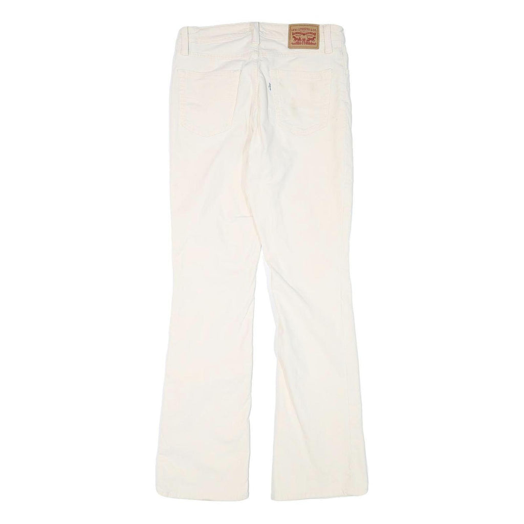 LEVI'S Womens Slim White Cotton Blend Slim Trousers W28 L30 Stylish Fit