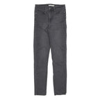 LEVI'S Womens Jeans Black Slim Skinny Denim Medium W27 L32 Stylish Classic Zip