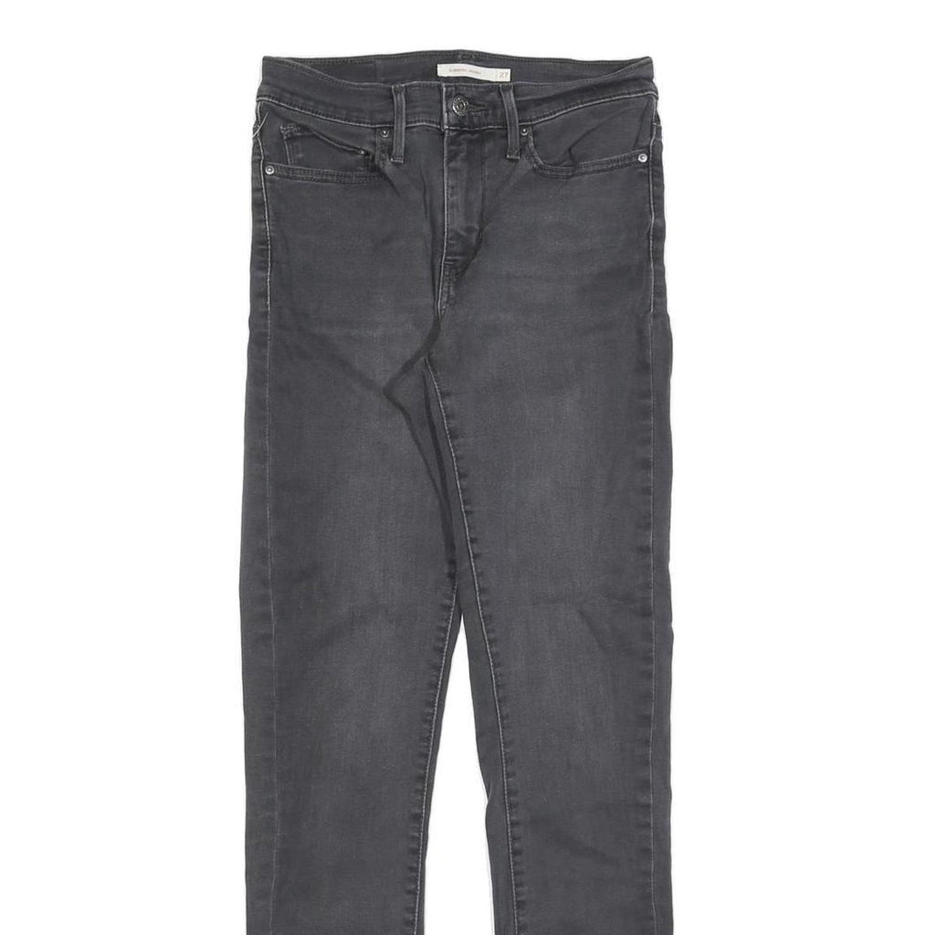 LEVI'S Womens Jeans Black Slim Skinny Denim Medium W27 L32 Stylish Classic Zip