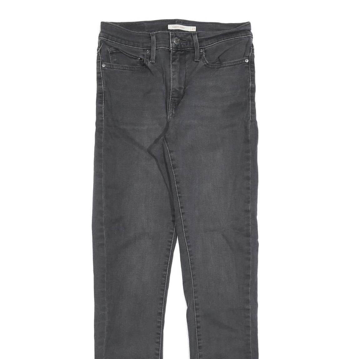 LEVI'S Womens Jeans Black Slim Skinny Denim Medium W27 L32 Stylish Classic Zip