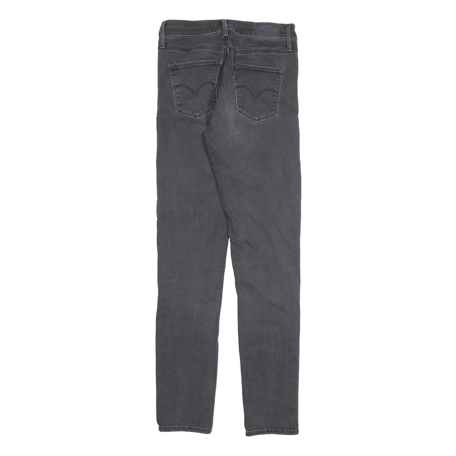 LEVI'S Womens Jeans Black Slim Skinny Denim Medium W27 L32 Stylish Classic Zip