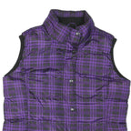 FADED GLORY Womens Purple & Black Quilted Jacket M Polyester Blend Zip