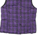 FADED GLORY Womens Purple & Black Quilted Jacket M Polyester Blend Zip