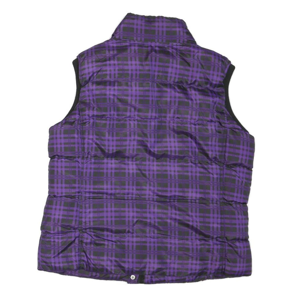 FADED GLORY Womens Purple & Black Quilted Jacket M Polyester Blend Zip