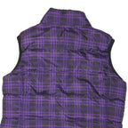 FADED GLORY Womens Purple & Black Quilted Jacket M Polyester Blend Zip