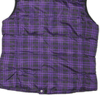 FADED GLORY Womens Purple & Black Quilted Jacket M Polyester Blend Zip