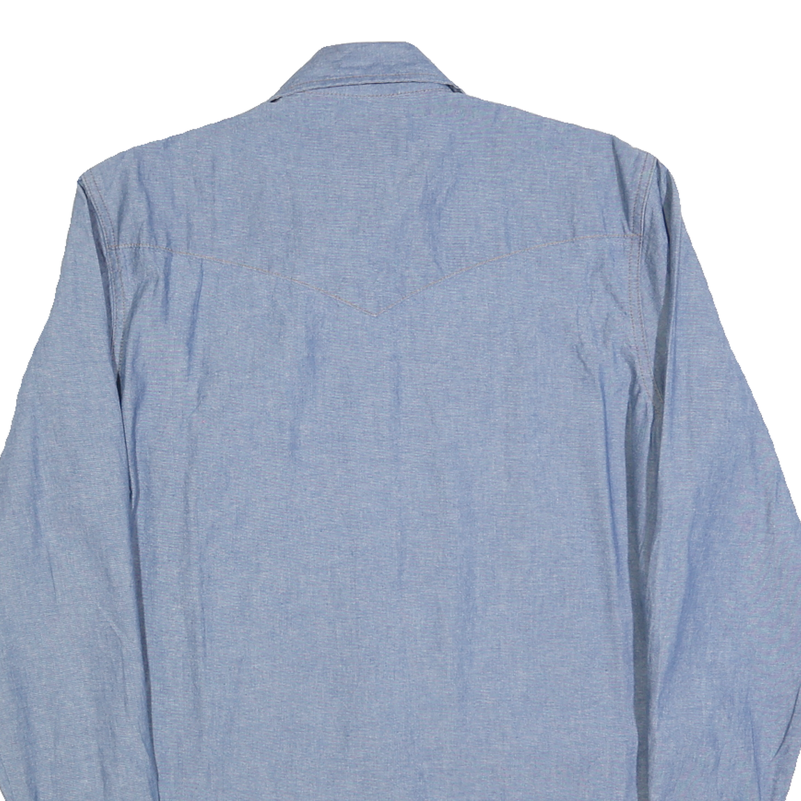 WRANGLER Mens Blue Shirt M Cotton Blend Classic Western Style Long Sleeve