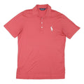 POLO RALPH LAUREN Womens Red Short Sleeve Plain M Cotton Blend Polo Shirt