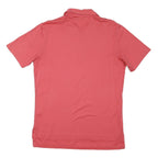 POLO RALPH LAUREN Womens Red Short Sleeve Plain M Cotton Blend Polo Shirt