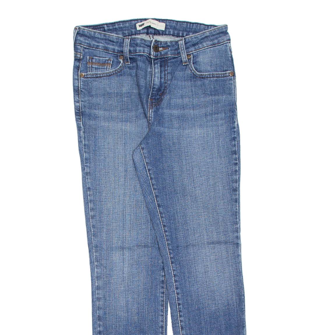 LEVI'S Mid Rise Womens Jeans Blue Slim Skinny Stone Wash W28 L30