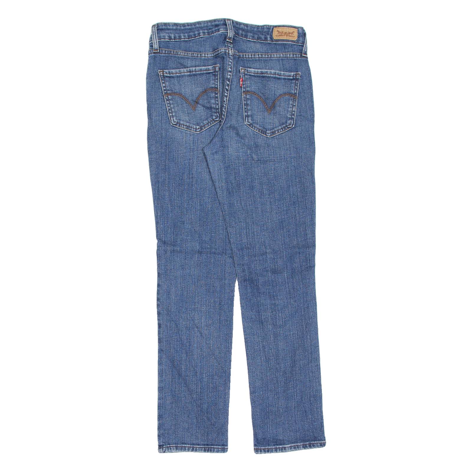 LEVI'S Mid Rise Womens Jeans Blue Slim Skinny Stone Wash W28 L30