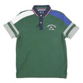 TOMMY HILFIGER Mens Green Navy Blue & Grey Contrast Sleeve Short Sleeve Polo