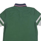 TOMMY HILFIGER Mens Green Navy Blue & Grey Contrast Sleeve Short Sleeve Polo
