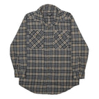 RECLAIMED VINTAGE Womens Grey & Beige Checked Shirt UK 6 Casual Cotton Long