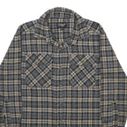 RECLAIMED VINTAGE Womens Grey & Beige Checked Shirt UK 6 Casual Cotton Long
