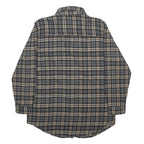 RECLAIMED VINTAGE Womens Grey & Beige Checked Shirt UK 6 Casual Cotton Long