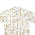 RINGO SPORT Mens Hawaiian Shirt White Crazy Pattern XL