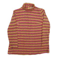 Womens Multi Patterned Acrylic Jumper Turtleneck Basic Knit M Colourful Striped