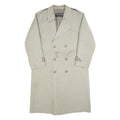 WESTBURY Mens Beige Double Breasted Trench Jacket L Cotton Classic Lightweight