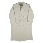 WESTBURY Mens Beige Double Breasted Trench Jacket L Cotton Classic Lightweight
