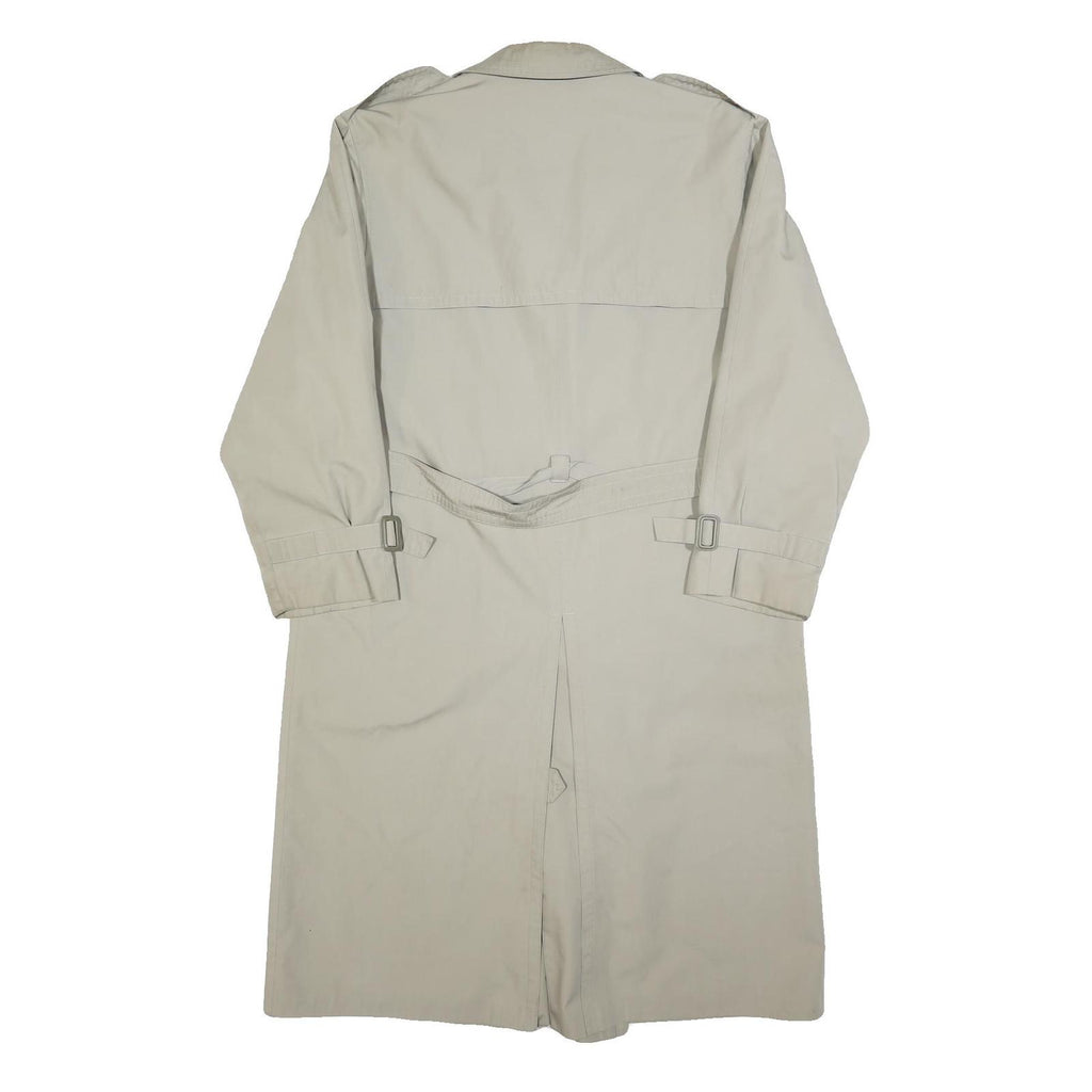 WESTBURY Mens Beige Double Breasted Trench Jacket L Cotton Classic Lightweight