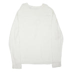 CHAPS Mens White Plain Cotton Blend Basic Knit Crew Neck Jumper 2XL Casual