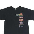 GILDAN Mens Black Sitko Racing Graphic T-Shirt L Short Sleeve Crew Neck