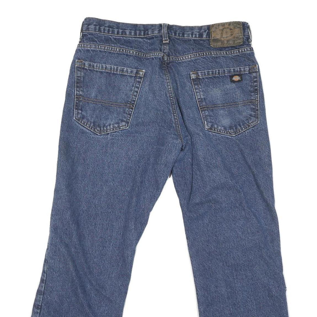 DICKIES Mens Blue Regular Straight Denim Cotton Blend Medium W32 L30 Workwear