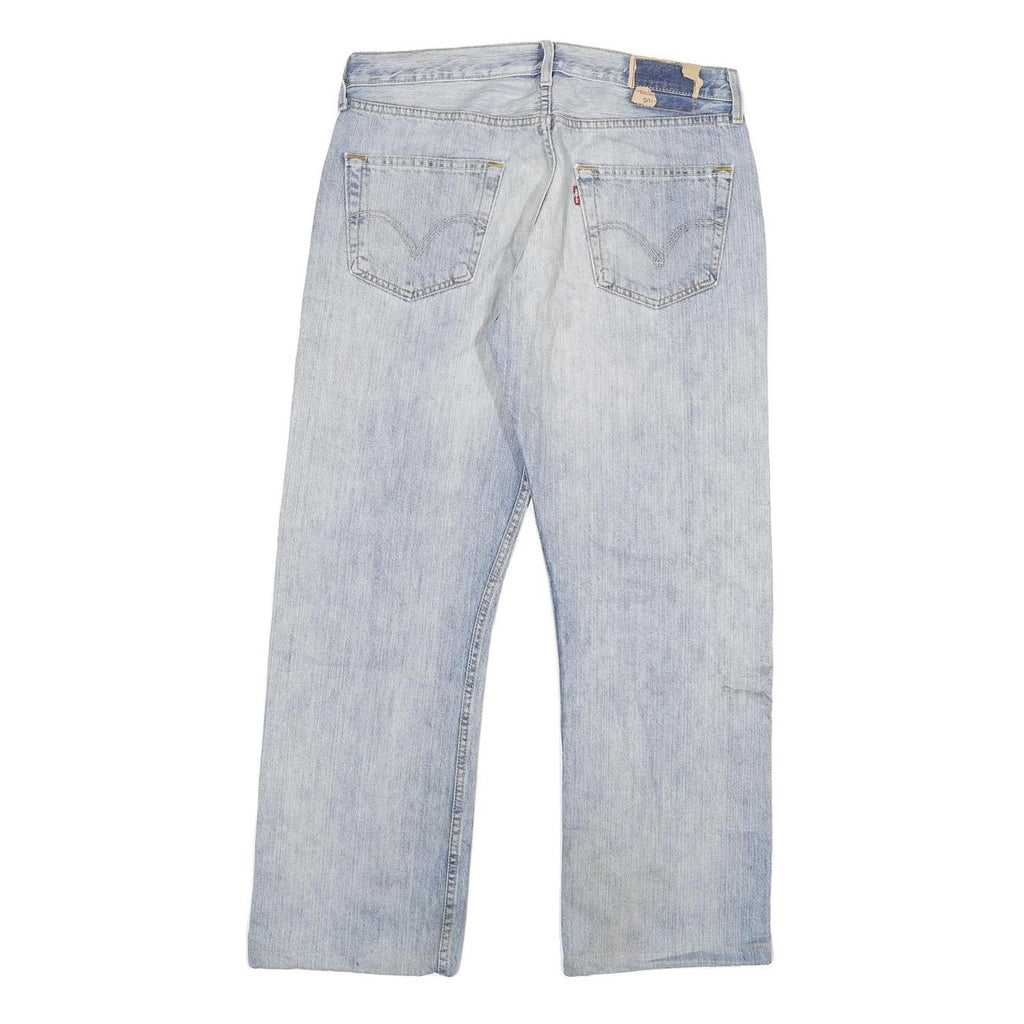 LEVI'S 501 Mens Regular Jeans Denim Light W32 L28 Classic Button Cotton Blend