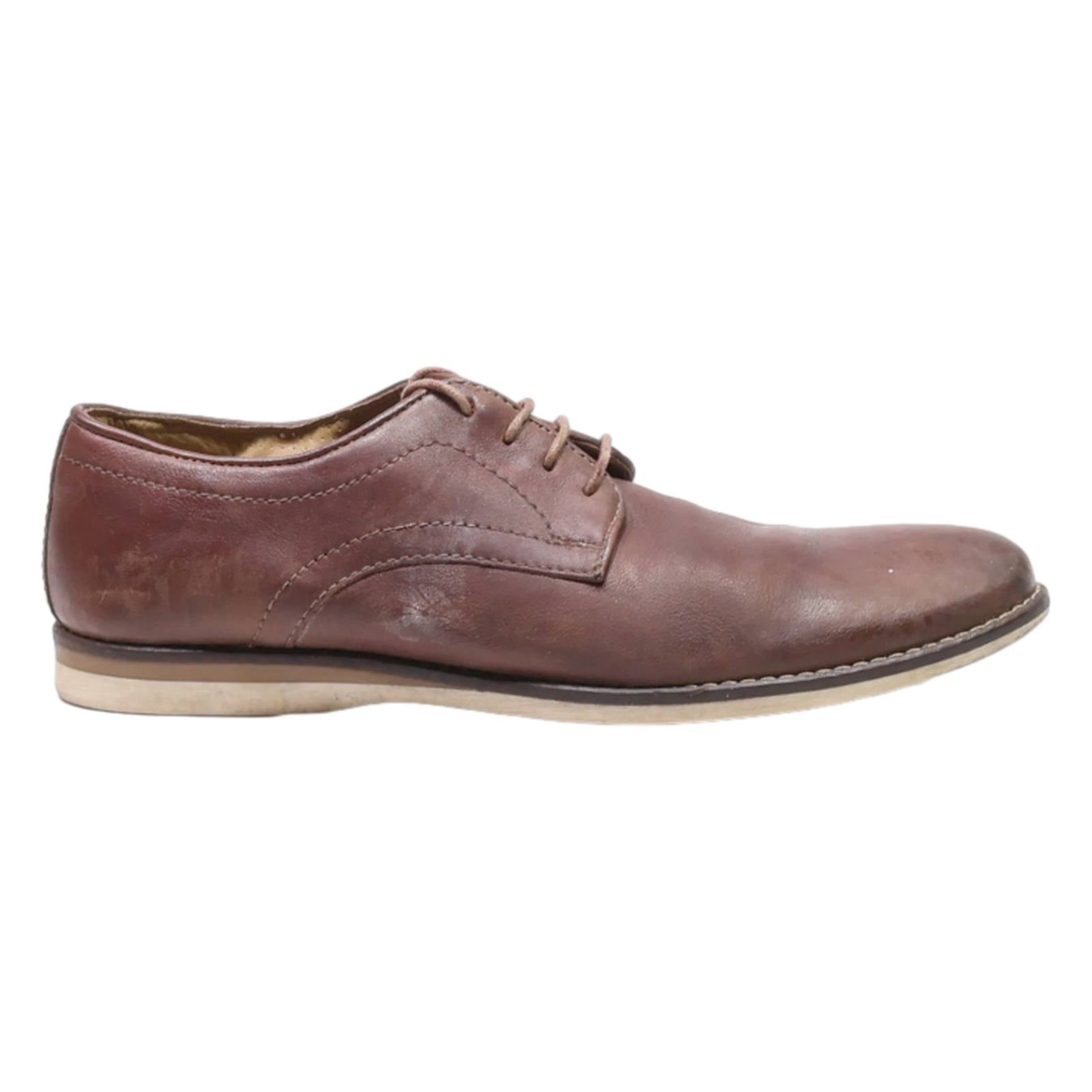 BASE LONDON Derby Shoes Brown Leather Mens UK 8