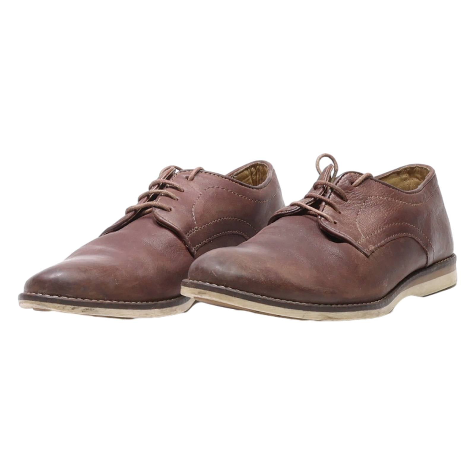 BASE LONDON Derby Shoes Brown Leather Mens UK 8
