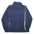 NIKE Mens Blue & White Sportswear Zip Jacket XL Polyamide Blend Lightweight