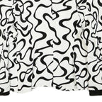 WOMENSTYL Womens White & Black Abstract Pattern Button Cotton Blend Jacket M