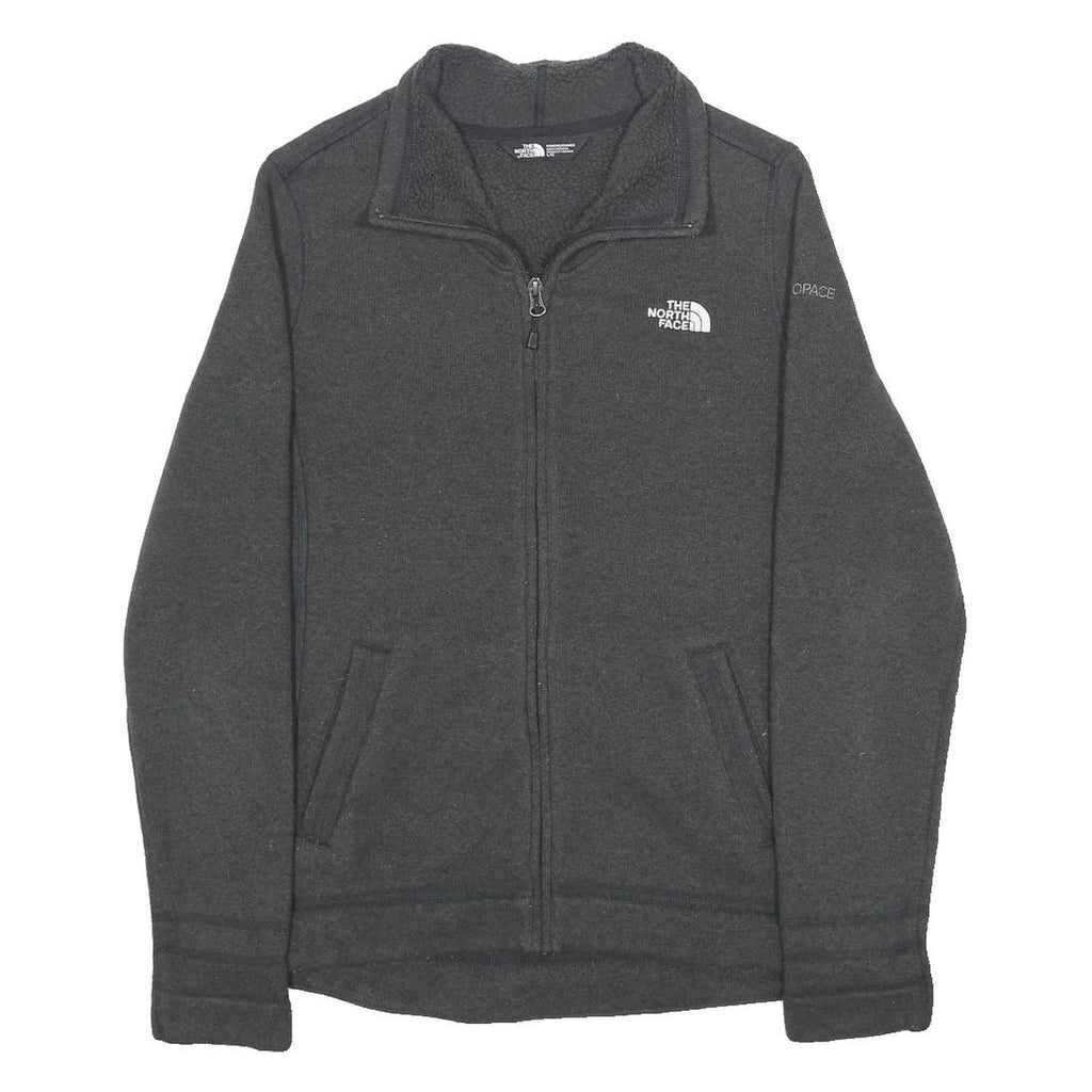 THE NORTH FACE Womens Black Zip Jacket L Polyester Outdoor Casual Warm Layer