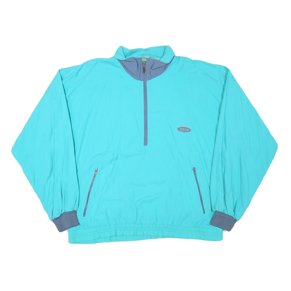 ODLO Mens Blue Zip Jacket XL Polyester Blend Outdoor Casual Lightweight