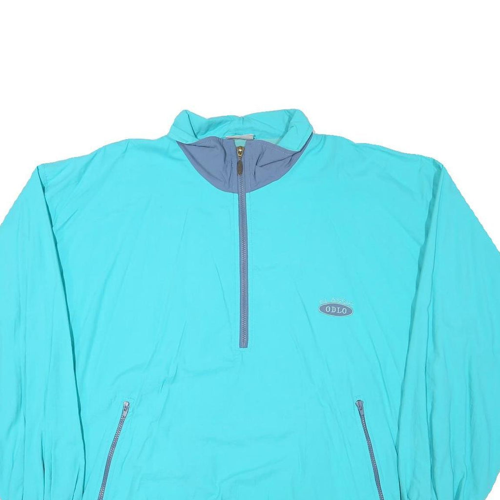 ODLO Mens Blue Zip Jacket XL Polyester Blend Outdoor Casual Lightweight