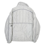TED STONE Mens White Jacket L Woven Plain Zip Padded Lightweight
